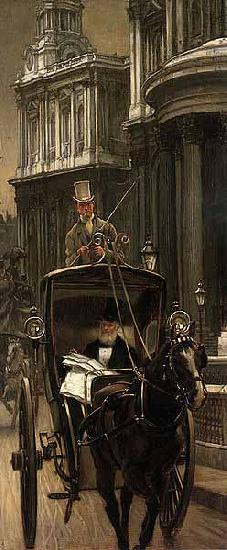James Tissot Going to Business oil painting picture